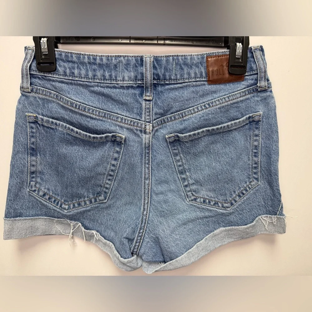 Hollister Ultra High Rise Mom Blue Jean Short Hollister Vintage Stretch Size 2 - Picture 3 of 5